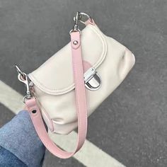 UAKISS - White Elegant Womens Shoulder Bag Korean Fashion Gentle Contrast Color Leather Handbag Exquisite Daily Ladies Armpit Bag My Style Bags, Armpit Bag, Girly Bags, Fancy Bags, Pretty Bags, Types Of Bag, Cute Bags, Leather Handbag, Shoulder Handbags