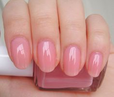 Essie Nail Polish Aesthetic, Essie Pink Glove Service, Opi Sheer Pink, Rose Water Nails, Pink Sheer Nails, Selfcare List, Pink Natural Nails, Sheer Pink Nails, Natural Nail Polish Color