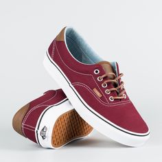 New Vans Era 59 Shoes (C&L) Port Royale/Acid Denim (Canvas And Leather) Burgundy Red Brand New In Box Size: 8.5 Womens Color: Burgundy / Port Royale/Acid Denim Vans C&L Era 59 Shoes. A Low Top Lace-Up Skate Shoe, Features Sturdy Double-Stitched Canvas Uppers, Metal Eyelets, Leather Heel Accents, Padded Collars For Support And Flexibility, And Signature Rubber Waffle Outsoles. Imported. *Bin2332* Casual Red Skate Shoes With Speckled Midsole, Casual Burgundy Sneakers With Contrast Sole, Casual Red Canvas Shoes, Vans Authentic Shoes, Vans Sk8 Mid, Platform Vans, Denim Vans, Pink Vans, Vans Era