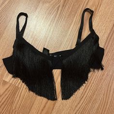 Medium Windsor Never Worn Black Tops With Tassels For Night Out, Black Fringe Top For Night Out, Sleepwear Black, Rhinestone Bra, Strapless Bustier, Gold Glam, Adhesive Bra, Lace Bustier, Crochet Halter Tops