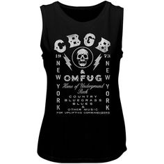 Cbgb Womens Tank Rock Tank Tops, Graphic Muscle Tee, Womens Muscle Tank, Muscle Tank Top, Women's Muscle, Muscle Tank Tops, Rock T Shirts, Muscle Tee, Top T Shirt