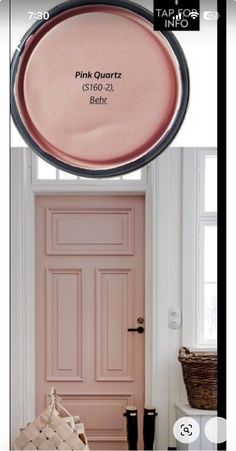 Blush Color Paint, Magnolia Paint Pink, Beautiful Interior Paint Colors, Painted Pink Bathroom, Sherwin Williams Pressed Flower Bedroom, Feminine Design Interiors, Pink Quartz Paint Color, Peach Beige Paint, Pink Cabinet Paint Colors