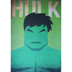 an image of a man's face with the words hulk painted on it in green and black