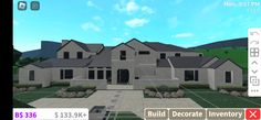 a virtual view of a large house with lots of windows and landscaping on the front