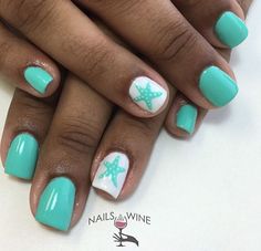 Summer Beach Nails, Nail French, Cute Summer Nails, Vacation Nails, Nails For Kids, Blue Nail