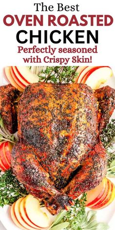 the best oven roasted chicken perfectly seasoned with crispy skin