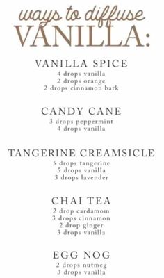 Essential Oil For Skin, Diffuser Essential Oils, Essential Oil Perfumes Recipes, Fall Essential Oils, Vanilla Oil, Aromatherapy Essential Oils, Oil For Skin