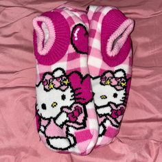 Hello Kitty Valentines Edition Slipper Socks Shoe Size: 4~10 Faux Fur Brand New With Tags! *Reasonable Offers Are Welcome. Great Condition, Perfect As A Gift! Smoke & Pet Free Home Cute Super Soft Socks For Stocking Stuffers, Cute Cat Design Socks For Winter, Cute Winter Socks With Cat Design, Cute Cat Design Winter Socks, Kitty Valentines, Hello Kitty Valentines, Kuromi Clothes, Accessories Hello Kitty, Fluffy Shoes