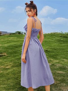 Enjoying a casual brunch in the morning and an elegant dinner at night? You'll look flawless all day long in this chic and versatile A-line dress.
Main character vibes 锟斤拷C With dainty tie-straps. a stylish ruched bust. and a flattering wide skirt. you'll feel like the main character every time you step out.
Four fun colors just for you 锟斤拷C Choose from lime green. creamy beige. pastel pink. and cool blue?awhatever matches your style!
Features:Style: ElegantSeason: SummerFit Type: Regular FitMat Main Character Vibes, Character Vibes, Wide Skirt, Knot Dress, Elegant Dinner, Party Dress Long Sleeve, Puff Sleeve Dresses, Floral Dress Summer, Boho Maxi Dress