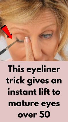 Makeup Tips For Older Women, Makeup For Older Women, Eye Makeup Techniques, Instant Lifts, Face Makeup Tips, Eye Liner Tricks, Skin Care Wrinkles, Hooded Eye Makeup, Eye Makeup Steps