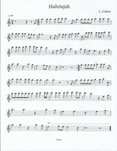 sheet music with the words hallough written on it