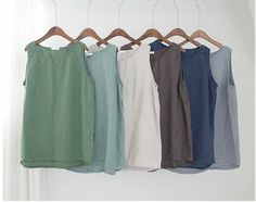 "Women's 100% Organic Linen Sleeveless Top, cool and lightweight Size One size , US size 4-12 Chest width 54cm /22\" Front length 66cm / 26\" Back length 74cm / 29\" Fabric and Care Linen 100% Machine washable and tumble dry Made in S Korea" Linen Sleeveless Top, White Linen Top, Blouse Summer, S Korea, Boho Tunic Tops, Cotton Sweatpants, Linen Tank, Summer Special, Boho Tunics