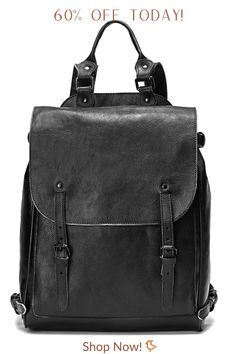 Crafted for the modern man, this Retro Genuine Leather Casual Business Men's Backpack offers both style and durability. Made from top-layer cowhide, it features a vegetable tanned leather design that is both spacious and portable. Perfect for travel or daily use, this backpack is sure to elevate any outfit. Leather Backed Backpack For Everyday Use, Modern Leather Backpack For Daily Use, Modern Leather Backpack For Everyday Carry, Everyday Carry Backpack With Adjustable Strap, Leather Backpack For Travel, Leather Rectangular Backpack For Everyday Carry, Black Backpack For On-the-go Use, Men's Backpack, Chest Bag