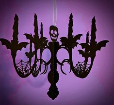 a halloween chandelier hanging from the ceiling