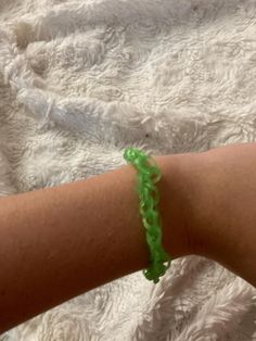 Glittery green rubber band bracelet Rubber Band Bracelet, Green Bracelet, Band Bracelet, Rubber Band, Braided Bracelets, Rubber Bands, Wedding Shop, Arm Band, Friendship Bracelets