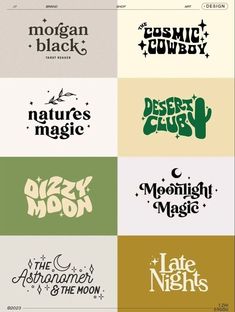 some type of font that looks like they are in different colors and sizes, with the same