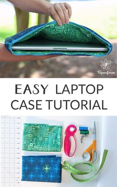 an easy laptop case with instructions to make it