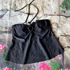 This Swim Bandeau Top Is New And Can Be Worn Two Ways, With Or Without The Ties. It Also Ties In Back It Has Never Been Worn Still Has The Adore Me Tag Attached. It Is More Like A Crop Swim Top As It Is Only 14” Long. Please See Pics For Measurements. It Is A Size S So I’m Guessing It Would Fit A 34a. Black Bandeau Halter Top, Fitted Black Tube Top For Vacation, Black Cami Halter Top For The Beach, Fitted Cami Tube Top For Beach, Black Strapless Summer Tube Top, Black Strapless Tube Top For Summer, Strapless Black Halter Top For Vacation, Black Strapless Halter Top For Spring, Black Tube Top For Summer Vacation