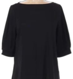 Casual Black H&m Tops, H&m Black Collared Top, H&m Stretch Short Sleeve Tops, H&m Black Relaxed Fit Top, Chic Black 3/4 Sleeve Tops, Fitted Black Blouse With 3/4 Sleeves, Black Fitted Blouse With 3/4 Sleeve, H&m Black Long Sleeve Blouse, New Black