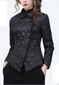 Autumn Women's Short Lace Collar Cotton-Padded Jacket: Slim and High-G – 4Colordress Elegant Quilted Jacket For Fall, Elegant Long Sleeve Quilted Jacket For Fall, Fitted Winter Quilted Jacket, Fitted Long Sleeve Quilted Jacket For Fall, Elegant Long Sleeve Outerwear With Padded Collar, Elegant Spring Outerwear With Padded Collar, Fitted Long Sleeve Trendy Quilted Jacket, Fitted Long Sleeve Quilted Jacket, Trendy Fitted Quilted Jacket With Long Sleeves