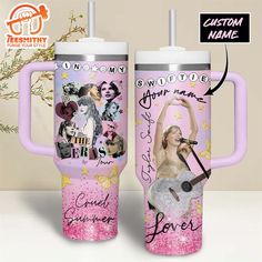 Taylor Swift The Eras Tour Custom Name Stanley Cup Tumbler Having a good mug is never enough since it is quite a hot task to carry on the way. In comparison, a fine tumbler is way more convenient. The right one to purchase must be able to keep the desirable temperature, while being completely safe to use. Never have to choose again as our product is right here. It is designed to be your best friend on the go.  Outstandingly heat-insulated: Double-walled vacuum insulation technology helps keep yo Taylor Swift Cruel Summer, Taylor Swift Merchandise, Quick Drinks, Taylor Swift Lover, Cruel Summer, Taylor Swift Cute, Estilo Taylor Swift, Taylor Swift Music, Stanley Tumbler