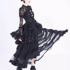 This is the perfect dress for a Gothic ball gown wedding. Made of lace and delicate fabric, this dress is perfect for a elegant and formal wedding. The modest neckline and full skirt make this dress perfect for any occasion. The plus size option is available for those who want to be sure to find the perfect size. ❤️CUSTOM MADE❤️ For custom made, please message us your height, bicep circumstance, bust, lower chest circumference, mid-shoulder to bust point, waist and shoulder width. How to measure Fitted Lace Ball Gown With Lace Sleeves, Lace Corset Ball Gown Dress For Prom, Lace Ball Gown Corset Dress For Prom, Lace Corset Ball Gown For Prom, Black Fitted Ball Gown With Ruffles, Black Fitted Ruffle Ball Gown, Fitted Black Ball Gown With Ruffles, Party Ball Gown With Lace Sleeves, Lace Ball Gown With Lace Sleeves For Party