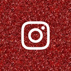 the instagram logo is shown on a red glittered background with white dots in the center