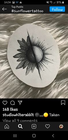 an image of a sunflower on the back of a sticker that says, i love you