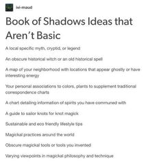 the book of shadows ideas that aren't basic is available for purchase on amazon