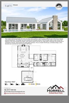 the floor plan for this modern house