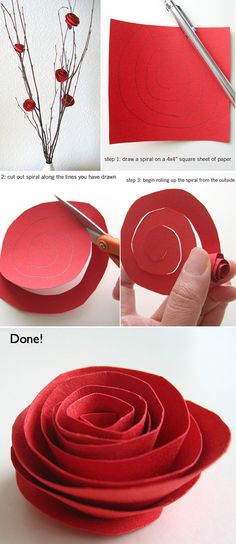 how to make paper flowers with scissors and glue - step by step instructions for making them