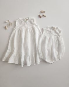 Baby Monbebe Crochet Sleeveless Bubble Romper (3-18m) - 2 Colors | AT NOON STORE Solid Sleeveless Bubble Romper For Beach, Sleeveless Solid Color Bubble Romper For Beach, Sleeveless Bubble Romper For Playwear, Sleeveless Solid Color Bubble Romper For Playwear, Sleeveless Solid Color Bubble Romper For Playtime, Sleeveless Ruffled Bubble Romper For Playwear, Sleeveless Ruffle Bubble Romper For Playdate, White Sleeveless Bubble Romper For Spring, Sleeveless White Bubble Romper For Beach