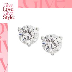 in stock Macy's Classic Brilliant Cut Diamond Earrings, Macy's Cubic Zirconia Diamond Earrings For Anniversary, Macy's Classic Diamond Earrings With Diamond Accents, Macy's Classic Diamond Earrings With Accents, Macy's Round Cut Diamond Earrings, Macy's Diamond Earrings For Anniversary, Macy's Round Cut Diamond Earrings For Anniversary, Macy's Brilliant Cut Diamond White Diamond Earrings, Macy's Brilliant Cut Diamond White Earrings