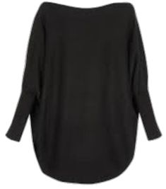 Oversized Crew Neck Blouse For Fall, Oversized Crew Neck Blouse For Layering, Relaxed Fit Crew Neck Blouse For Fall, Fall Crew Neck Blouse With Relaxed Fit, Black Blouse For Fall Loungewear, Black Batwing Sleeve Tops For Loungewear, Oversized Black Crew Neck Knit Top, Chic Oversized Long Sleeve Crew Neck Top, Oversized Black Knit Top With Crew Neck