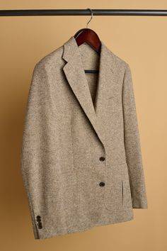 A best-selling handmade bespoke jacket crafted from Ariston's famous 3-season donegal tweed fabric; with all of its glorious flecks of color. Everybody loves a donegal tweed; the tradition, the texture, the coloring, the durability. And this one has been updated (made lighter and more breathble) so you can wear it throughout more of the year - without losing any of the charm, performance or resilience. Timeless Long Sleeve Tweed Jacket, Timeless Wool Tweed Jacket With Lapel Collar, Timeless Tweed Jacket For Fall, Timeless Fall Tweed Jacket, Classic Tweed Wool Coat With Notch Lapel, Timeless Tweed Blazer For Fall, Classic Tweed Jacket With Lapel Collar, Timeless Tweed Sport Coat For Winter, Timeless Tweed Single-breasted Blazer