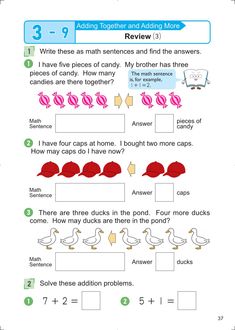 the worksheet for adding and subming numbers to two digities with pictures