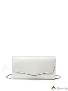 BirdinBag - White PU Envelope Bag with Embossed Metal Decor Elegant Envelope Bag, Elegant Everyday Envelope Bag, Elegant Envelope Flap Bag For Daily Use, Elegant Envelope Shoulder Bag For Daily Use, Elegant Envelope Satchel For Daily Use, White Envelope Bag For Formal Occasions, Elegant Envelope Bag With Fold Over Clasp, Formal White Envelope Bag, Elegant White Flap Bag