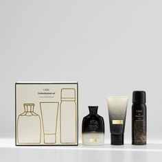 A three-piece discovery set featuring Oribe bestsellers in generous, travel sizes at a special retail price of $55 (Value $69). Gold Lust Repair and Restore Shampoo and Conditioner combine centuries-old healing oils with modern technology to reawaken dry, damaged hair to its glossiest, healthiest prime and protect from future damage. For the perfect finish, Dry Texturizing Spray builds incredible volume and texture while absorbing oil at the roots without the powdery residue - a brilliant altern Blonde And Brown Hair, Oribe Hair, Define Curls, Oribe Hair Products, Volumizing Mousse, Shampoos And Conditioners, Good Shampoo And Conditioner, Delivery Bag, Bathroom Stuff