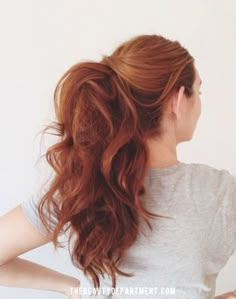 A pretty copper hue: http://www.stylemepretty.com/living/2015/02/20/25-ways-to-add-copper/ Funky Hair Colors, Cool Easy Hairstyles, Perfect Ponytail, Ponytail Hairstyle, Hairstyles Ponytail, Prom Updos, Hair Prom, Funky Hairstyles