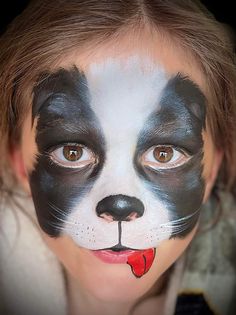 Black Face Paint, Christmas Face Painting, Animal Makeup, Creepy Halloween Makeup