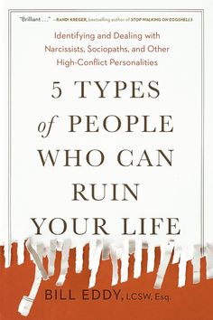 an orange book cover with white writing on it and the title, 5 types of people who can ruin your life