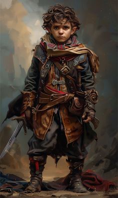 Halfling Character Art, Halfling Dnd, Gnome Dnd, Dnd Design, Halfling Rogue, Snow White Characters, Rogue Character, Advanced Dungeons And Dragons, Fantasy Wizard