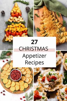 christmas appetizer recipes with text overlay