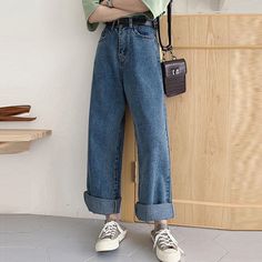 SPECIFICATIONS Material: Cotton,Polyester Jeans Style: Wide Leg Pants Item Type: JEANS Closure Type: Button Fly Size S:Waist:66cm,Hip:96cm,Length:93cm M:Waist:71cm,Hip:101cm,Length:94cm L:Waist:76cm,Hip:106cm,Length:95cm XL:Waist:81cm,Hip:111cm,Length:96cm XXL:Waist:86cm,Hip:117cm,Length:97cm Notes: the Error within 3 cm due to manual measurement(Unit: 1 inch = 2.54 cm, 1 cm = 0.39 inch) Casual Mid-rise Solid Color Jeans, Trendy Solid Jeans With Button Closure, Trendy High-waisted Button Jeans, Casual Wide Leg Jeans With Button Closure, High Waist Non-stretch Solid Color Jeans, Non-stretch High Waist Solid Color Jeans, Baggy Mid-rise Jeans With Button Closure, Non-stretch Straight Leg Jeans, Solid Color Wide Leg Jeans With Button Closure