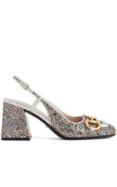 Silver-toneCrystal embellishmentSignature Horsebit detailSquare toeBuckle-fastening slingback strap Mid block heelHeel: 3"/7.7cm Composition: Crystal, leatherLining: Leather 100%Sole: Leather 100%Made in Italy. Crystal Pumps, Gucci Pumps, Crystal Sunglasses, Mid Heels Pumps, Suede Ballet Flats, Gucci Monogram, Slingback Heel, Suede Loafers, Crystal Embellishment