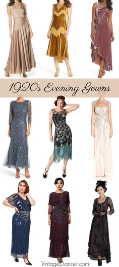 1920s Formal Dresses Cocktail, Party and Evening Wear