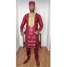 H&D African Clothes for Men Tradition 2 Pcs Set Wedding Party Bazin Riche Embroidered High Quality African Wedding Party Wear This item is everything you've dreamed of and more. It feels soft and lightweight, with the right amount of stretch. It's comfortable and flattering for all. Limited Stock! • Available For A Limited Time, Get Yours Today • 100% Quality Guaranteed Plus Fast And Secure Free Shipping Worldwide With Tracking Available • Made Of High Quality Premium Material • Get Your Own Whi Red Embroidered Party Kurta, Fitted Traditional Wear With Gold Embroidery For Ceremonies, Celebration Gold Embroidery Festival Set, Festival Celebration Set With Gold Embroidery, Gold Fitted Kurta For Traditional Ceremonies, Celebration Sets With Gold Embroidery For Festivals, Red Traditional Wear With Gold Embroidery For Ceremonies, Gold Kurta For Traditional Ceremonies, Festive Celebration Set With Gold Embroidery