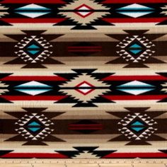 a brown and blue navajo print fabric