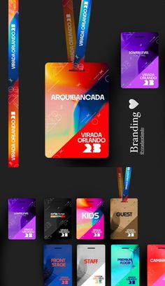 various credit cards with different colors and shapes