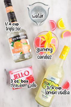 the ingredients to make this drink include oranges, water, lemonade and rum